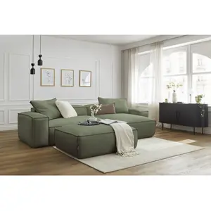 BOBOCHIC Canapé d'angle réversible ultra moelleux BOHEME velours côtel... pas cher