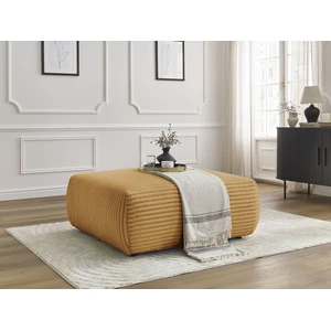 Pouf LUCIEN gros côtelé doux Jaune   BOBOCHIC TU pas cher