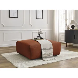 Pouf LUCIEN tissu lisse Orange   BOBOCHIC TU