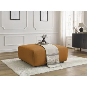 Pouf LUCIEN tissu lisse Jaune   BOBOCHIC TU pas cher