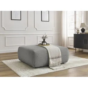 Pouf LUCIEN gros côtelé doux Gris foncé   BOBOCHIC TU