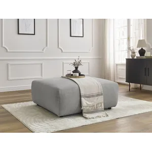Pouf LUCIEN tissu lisse Gris clair BOBOCHIC TU pas cher