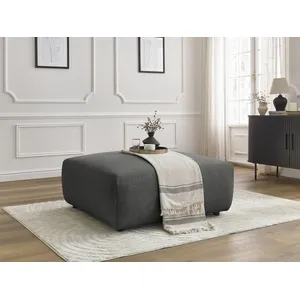 Pouf LUCIEN tissu lisse Gris foncé BOBOCHIC TU pas cher