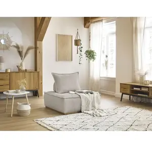 Chauffeuse 1 place sans accoudoirs ELISA beige BOBOCHIC 1 places pas cher