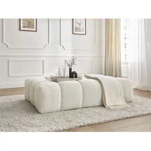 Comparateur de prix : Bobochic - Fauteuil & pouf Pouf everest tissu chiné Blanc