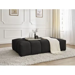 Accueil Séjour Fauteuil & pouf Bobochic Pouf everest tissu texturé NoirVendu parbobochic-paris