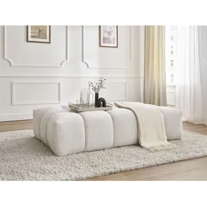 Comparateur de prix : Fauteuil & pouf Bobochic Pouf everest tissu texturé Blanc