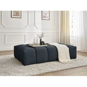 Fauteuil & pouf Bobochic Pouf everest tissu texturé Bleu foncé pas cher