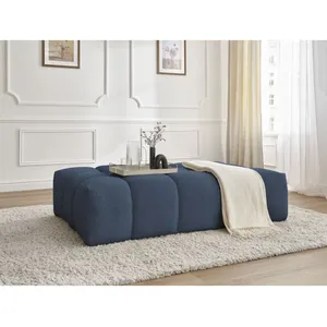 Fauteuil & pouf Bobochic Pouf everest tissu chiné Bleu foncé pas cher