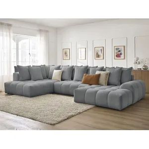 Comparateur de prix : Canapé panoramique convertible coffre EVEREST tissu chiné Bobochic