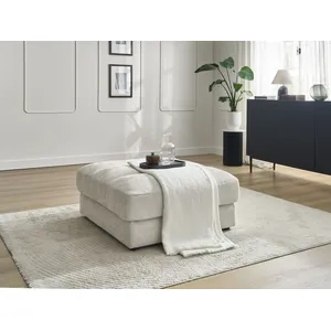 Bobochic pouf sierra tissu texturé beige SIERRA