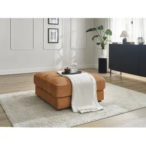 Bobochic pouf sierra tissu texturé orange SIERRA pas cher