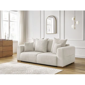 Bobochic canapé droit fixe 2 places sidonie tissu chiné beige SIDONIE pas cher