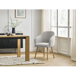 Chaise SOPHIE tissu chiné et pieds scandinaves bois Bobochic pas cher