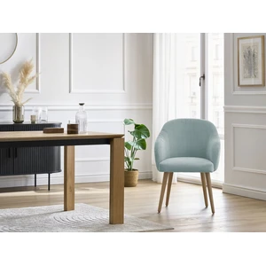 Chaise SOPHIE tissu velours côtelé et pieds scandinaves bois Bobochic pas cher