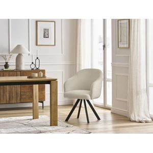 Bobochic chaise sophie tissu bouclette et pieds étoile beige SOPHIE pas cher