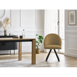Lot de chaises LALIE tissu velours côtelé et pieds étoile Bobochic pas cher