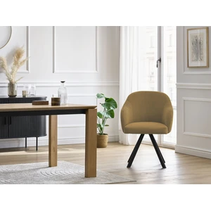 Lot de chaises SOPHIE tissu velours côtelé et pieds étoile Bobochic pas cher