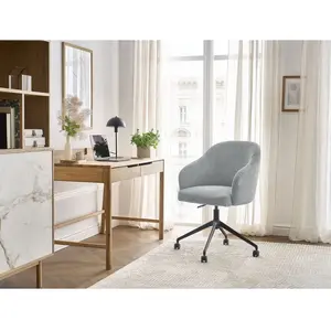 Comparateur de prix : Chaise de bureau SOPHIE tissu velours côtelé et pietement à roulettes ...