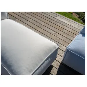 Canapé de jardin modulable BIARRITZ avec bâche de protection, 2 chauff...