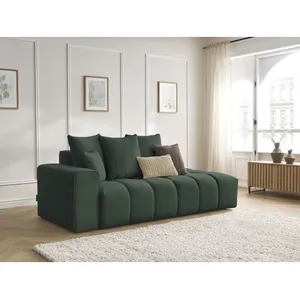 Canapé droit fixe MONT-BLANC tissu chiné Vert  Accoudoir gauche BOBOCHIC TU pas cher