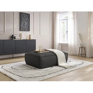 Pouf BOHEME cuir végan Noir   BOBOCHIC TU pas cher
