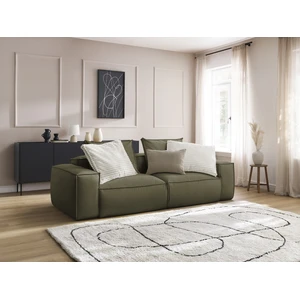 Canapé droit fixe 3 places ultra moelleux BOHEME cuir végan Bobochic pas cher