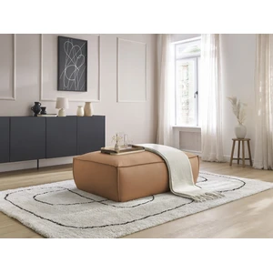 Pouf BOHEME cuir végan marron clair   BOBOCHICVendu parbobochic-paris