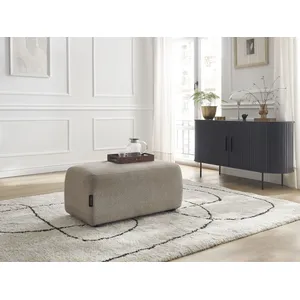 Pouf ATILLA tissu chiné Taupe   BOBOCHIC TUVendu parbobochic-paris