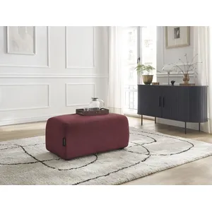 Pouf ATILLA tissu chiné Rouge   BOBOCHIC TUVendu parbobochic-paris