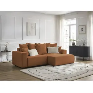 Canapé d'angle convertible coffre ATILLA tissu chiné Bobochic pas cher