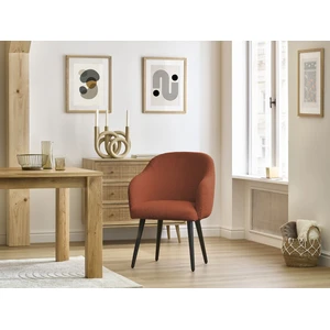Lot de chaises SOPHIE tissu bouclette et pieds scandinaves noirs Bobochic pas cher