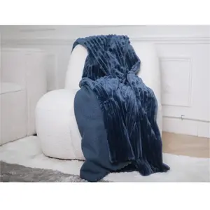 Plaid 140 x 180 cm OSLO Bleu   BOBOCHIC 140 x 180 cmVendu parbobochic-paris