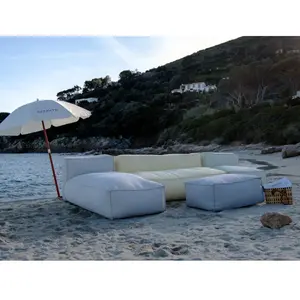 Salon de jardin Bobochic Méridienne sans accoudoir avec bâche de prote... pas cher