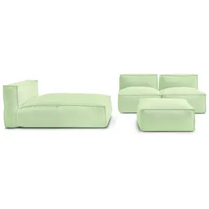 BOBOCHIC Canapé de jardin modulable BIARRITZ avec bâche de protection,... pas cher