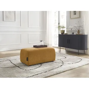 Bobochic - Fauteuil & pouf Pouf atilla tissu texturé JauneVendu parbobochic-paris