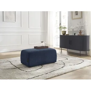 Pouf ATILLA tissu texturé Bleu foncé   BOBOCHIC TUVendu parbobochic-paris