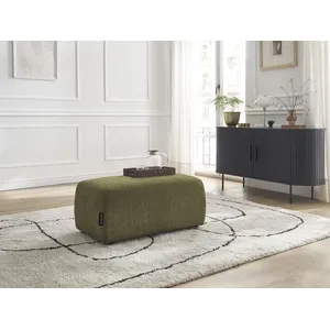 Pouf ATILLA tissu texturé Vert BOBOCHIC TU pas cher
