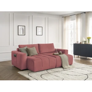 Canapé droit fixe 4 places ARSENE assise profonde velours Bobochic pas cher