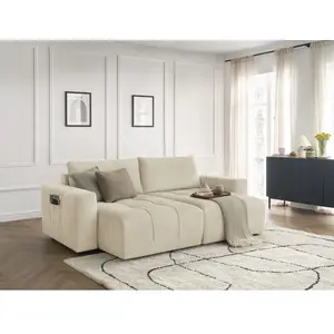 Canapé droit fixe 4 places ARSENE assise profonde velours Bobochic pas cher