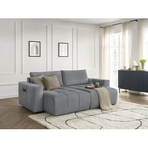 Canapé droit fixe 4 places ARSENE assise profonde velours Bobochic pas cher