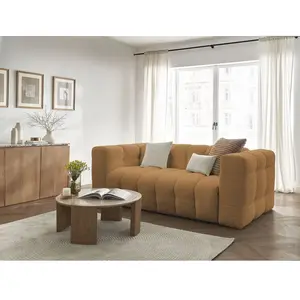 Canapé droit convertible 3 places CLOUD tissu bouclette Bobochic pas cher