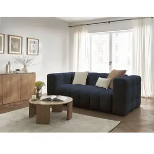 Canapé droit convertible 3 places CLOUD tissu bouclette Bobochic pas cher