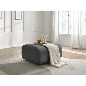 Bobochic pouf talia tissu bouclette gris foncé TALIAVendu parbobochic-paris