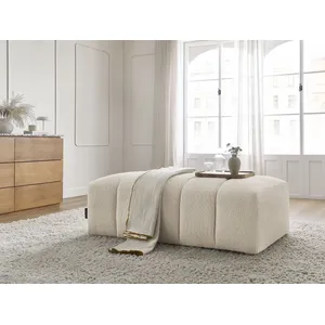 Bobochic pouf pour canapé modulable annecy tissu bouclette beige ANNECY
