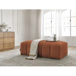 Pouf pour canapé modulable ANNECY tissu bouclette Orange   BOBOCHIC TU