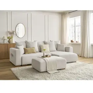 BOBOCHIC Canapé d'angle convertible réversible coffre SIDONIE tissu ch... pas cher