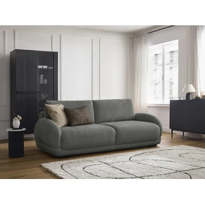 Canapé droit convertible coffre MONICA gris foncé BOBOCHIC 3 places pas cher