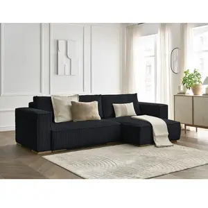 BOBOCHIC Canapé d'angle convertible réversible coffre CHELSEA gros côt... pas cher