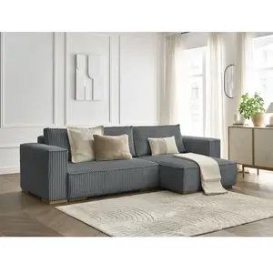 BOBOCHIC Canapé d'angle convertible réversible coffre CHELSEA gros côt... pas cher